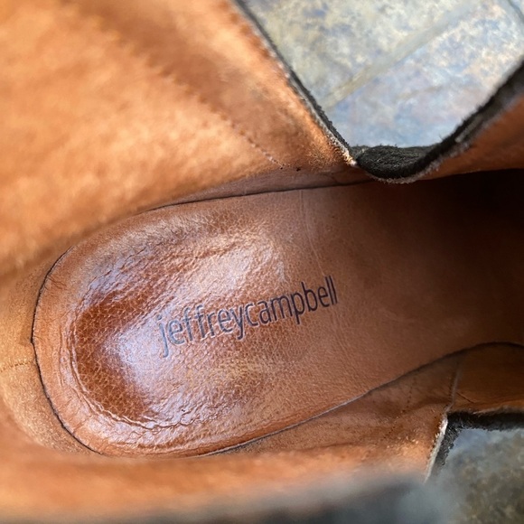 Jeffrey Campbell Cromwell Western Black Suede Snakeskin Leather Booties-Size 9 - Picture 3 of 15